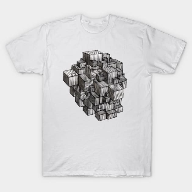 Square Structure T-Shirt by SophiaLadeni